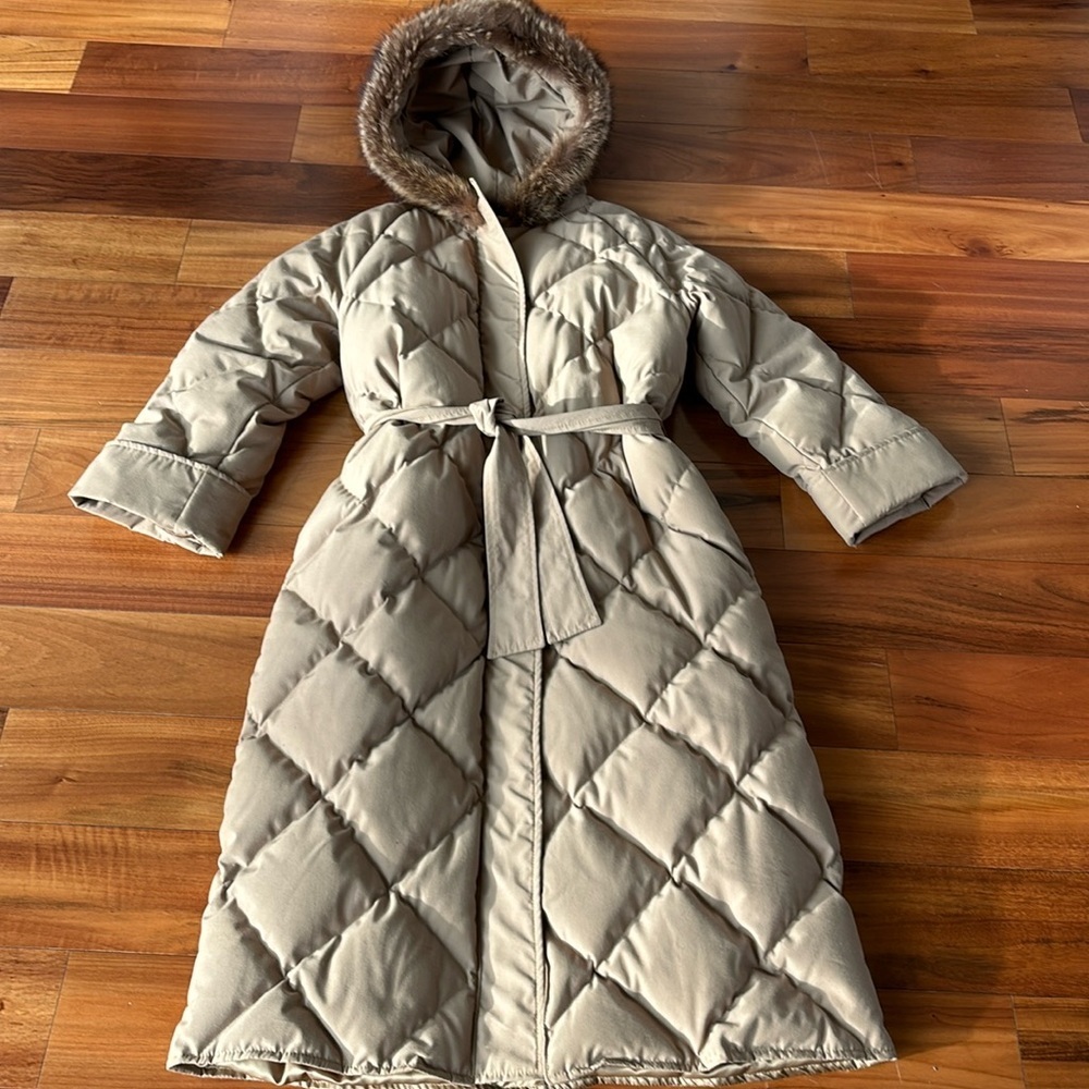 Bill Blass Puffer Coat with Fur Hood